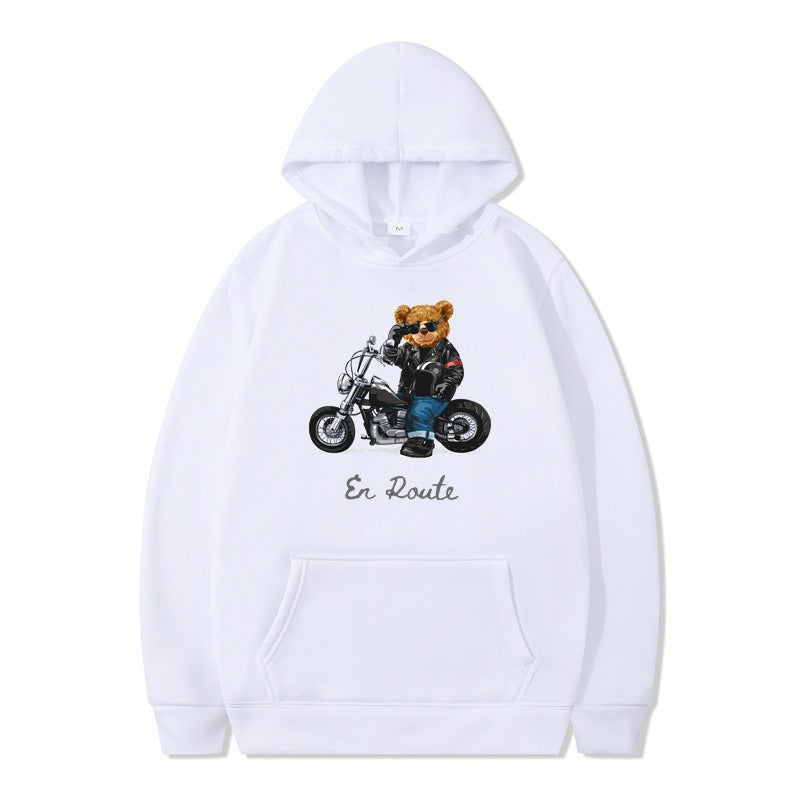 Damen Kapuzenpullover mit einzigartigem Bärenmotiv und lässiger Passform R&B