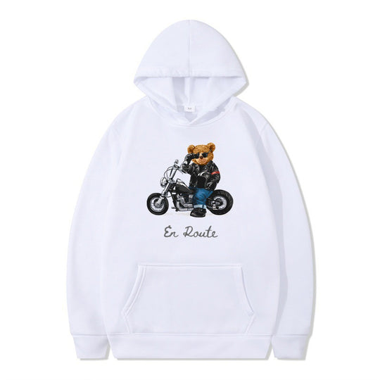 Damen Kapuzenpullover mit einzigartigem Bärenmotiv und lässiger Passform R&B