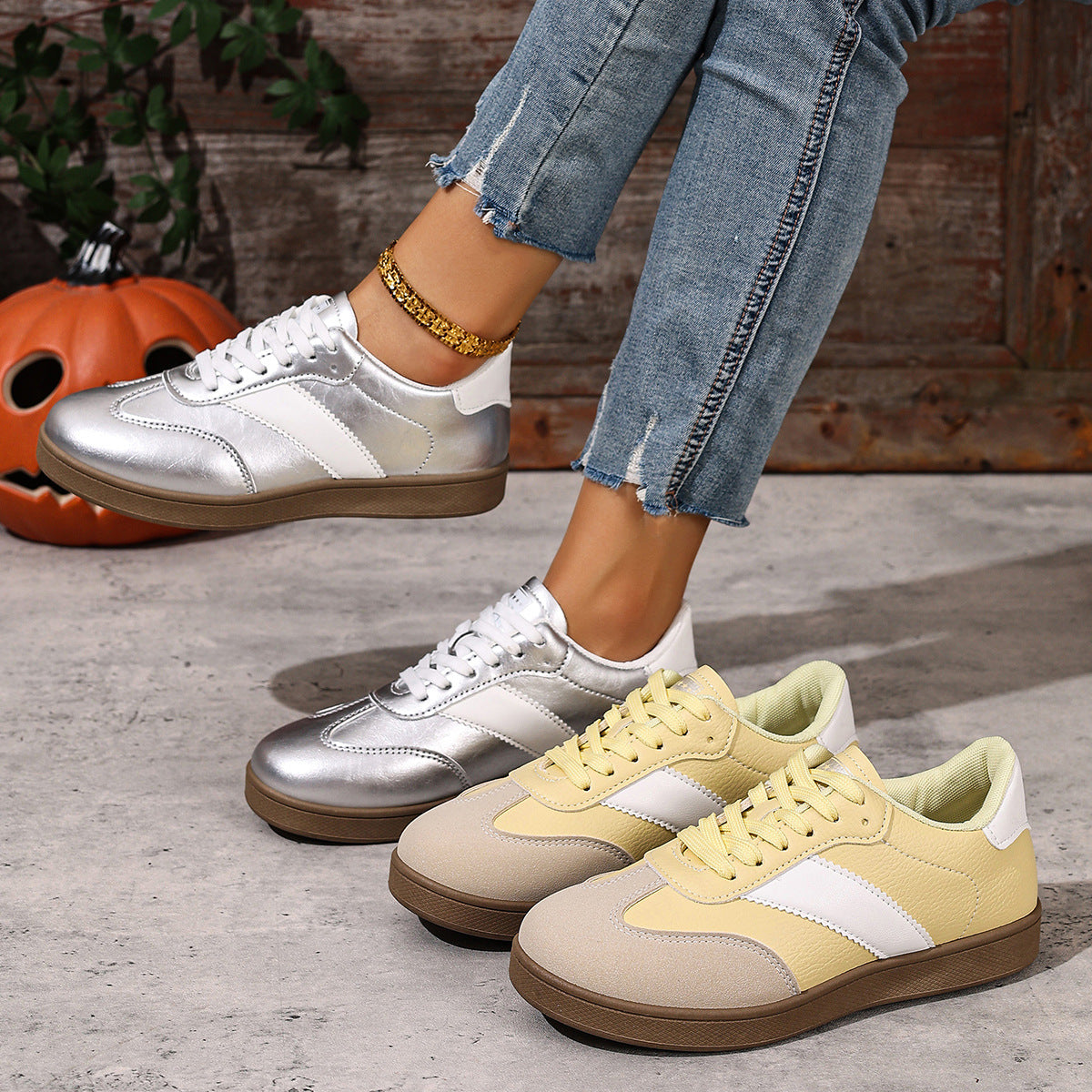 Damen Sportliche Sneaker im Retro-Design R&B