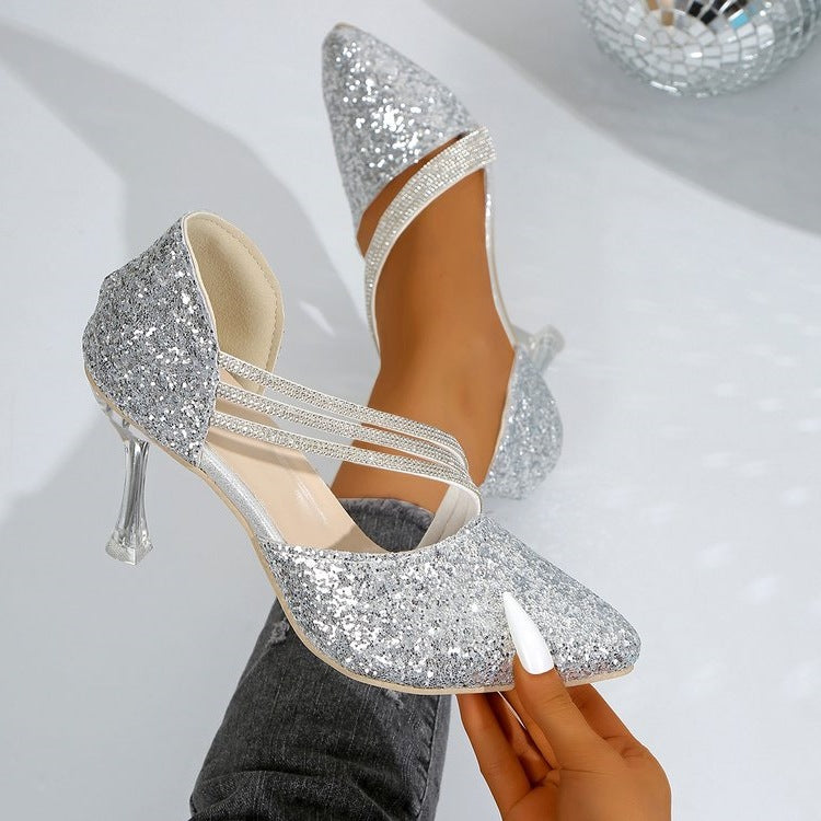 Damen Glamouröse Stiletto-Pumps mit funkelndem Strassdesign R&B