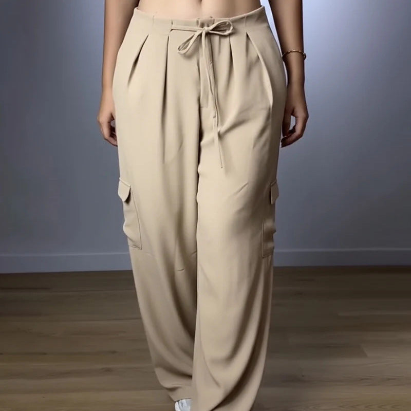 Damen weite Cargo-Hose mit elastischem Bund und praktischen Taschen R&B