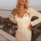 Damen luftiger und eleganter Strandüberwurf R&B