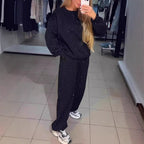 Damen Sportliches Lounge-Set mit gepunktetem Muster und elastischem Bund R&B