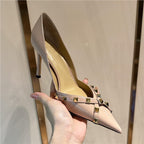 Damen elegante Stiletto-Pumps mit ausgefallenem Schnallen-Design R&B