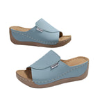 Damen modische Clogs mit komfortabler Hochplateau-Sohle und eleganter Riemenführung R&B