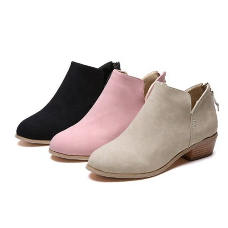 Damen nan elegante Kurzstiefelette aus Wildlederimitat mit verdecktem Fersenreißverschluss und gepolsterter Komfortinnensohle R&B