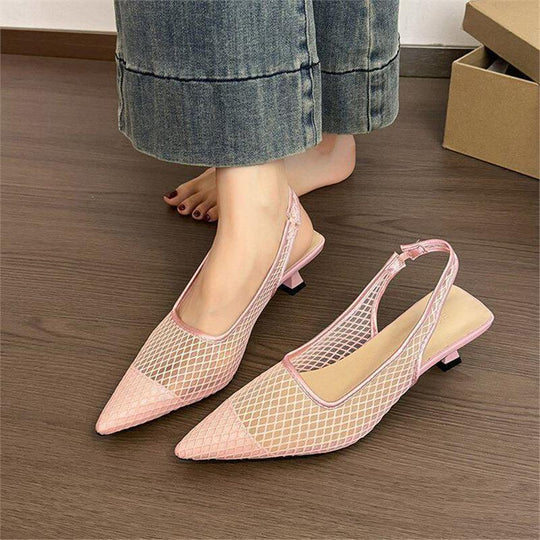 Damen Slingback Mules mit Netzdesign R&B