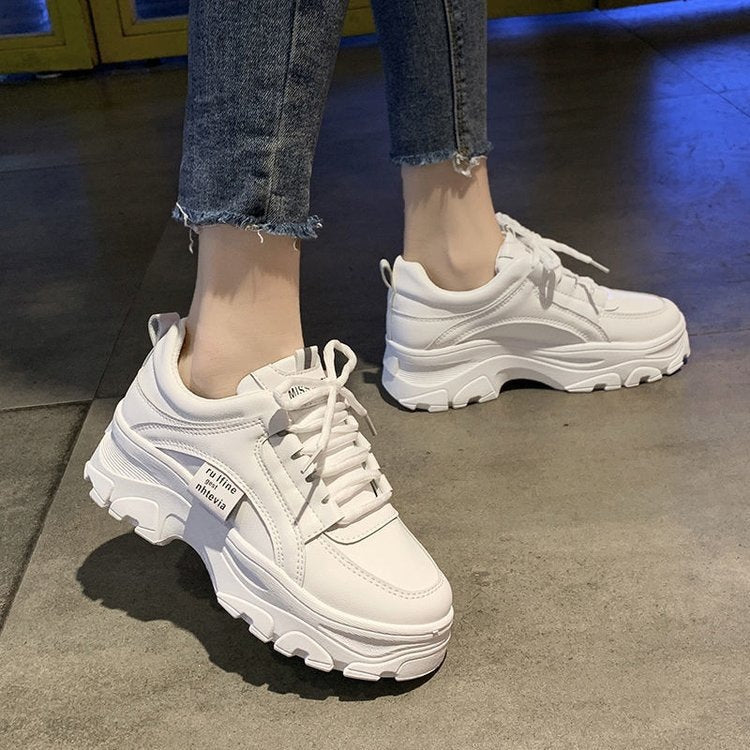 Damen Chunky Sneakers mit rutschfester Sohle und atmungsaktivem Obermaterial