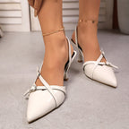 Damen Slingpumps mit eleganten Schnallen und spitzem Design R&B