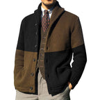 Herren Elegante Strickjacke mit hochgeschlossenem Kragen und Knopfdetails R&B