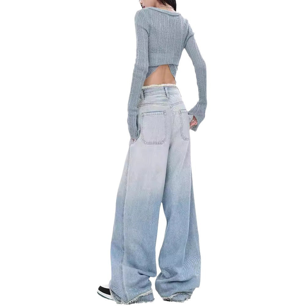 Damen weite Jeanshosen R&B