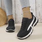 Damen sportliche Sneaker mit rutschfester Sohle und atmungsaktivem Obermaterial R&B