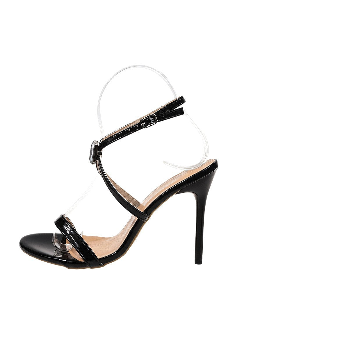 Damen Sandalen mit elegantem Riemen und feinem Absatz R&B