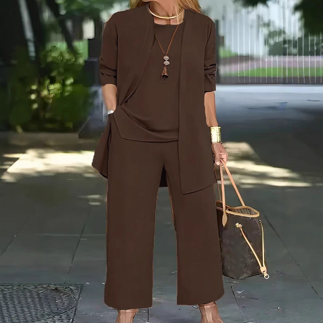 Damen lässiges und elegantes Zweiteiler-Set mit weitem Schnitt und modernen Akzenten R&B
