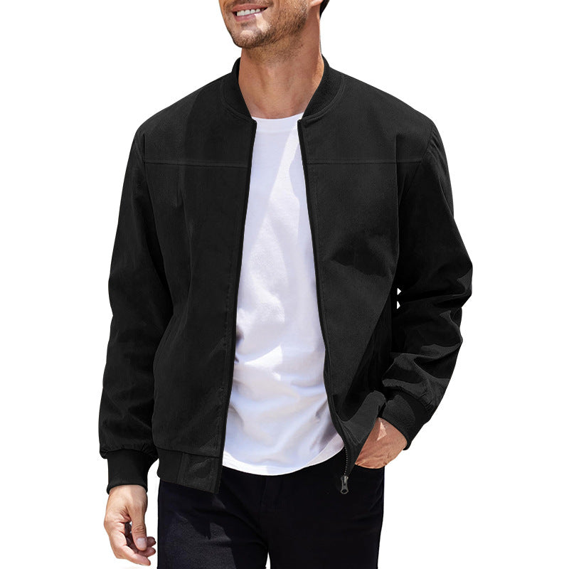 Herren stylische Bomberjacke mit sportlichem Schnitt R&B