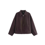 Damen lässige Fleecejacke mit hohem Kragen und praktischen Taschen R&B