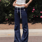 Damen Bequeme und lässige Sweatpants mit elastischem Bund und seitlichen Taschen R&B