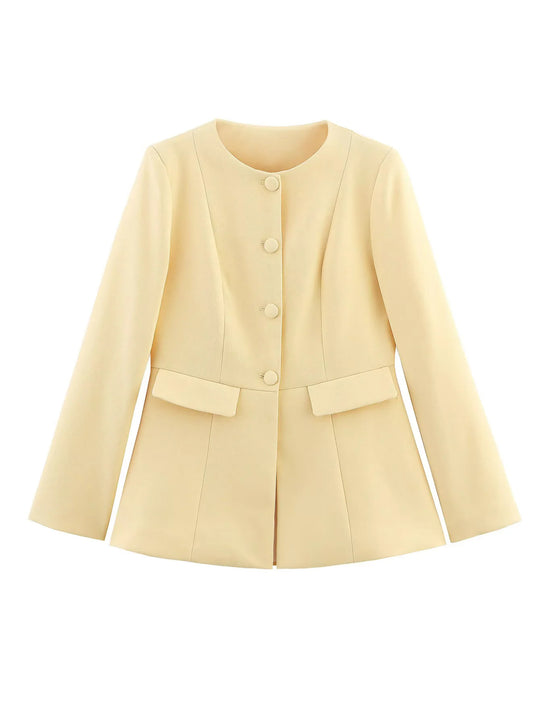 Damen Elegante Blazerjacke mit feinen Knopfdetails und praktischen Taschen R&B