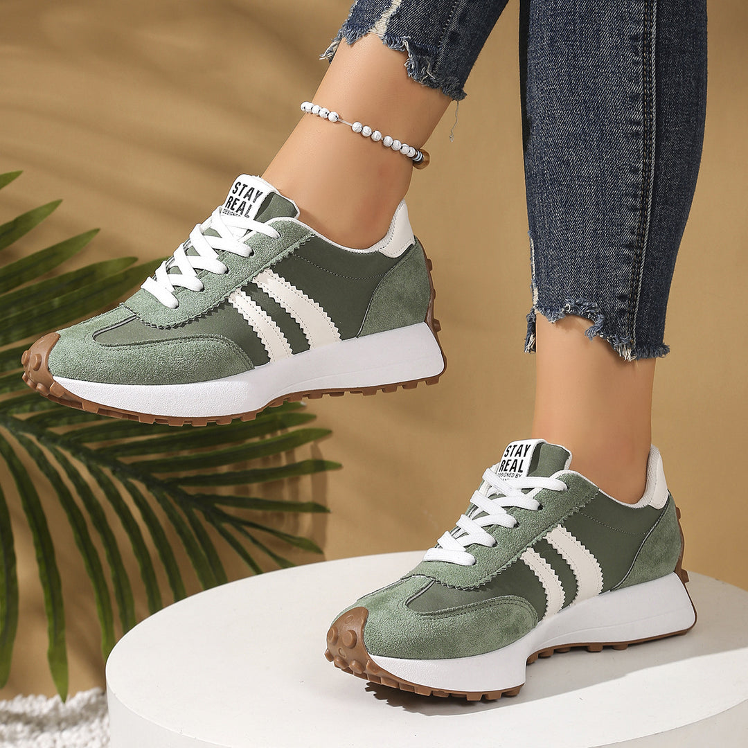 Damen sportliche Sneaker im Retro-Design mit atmungsaktiven Materialien R&B