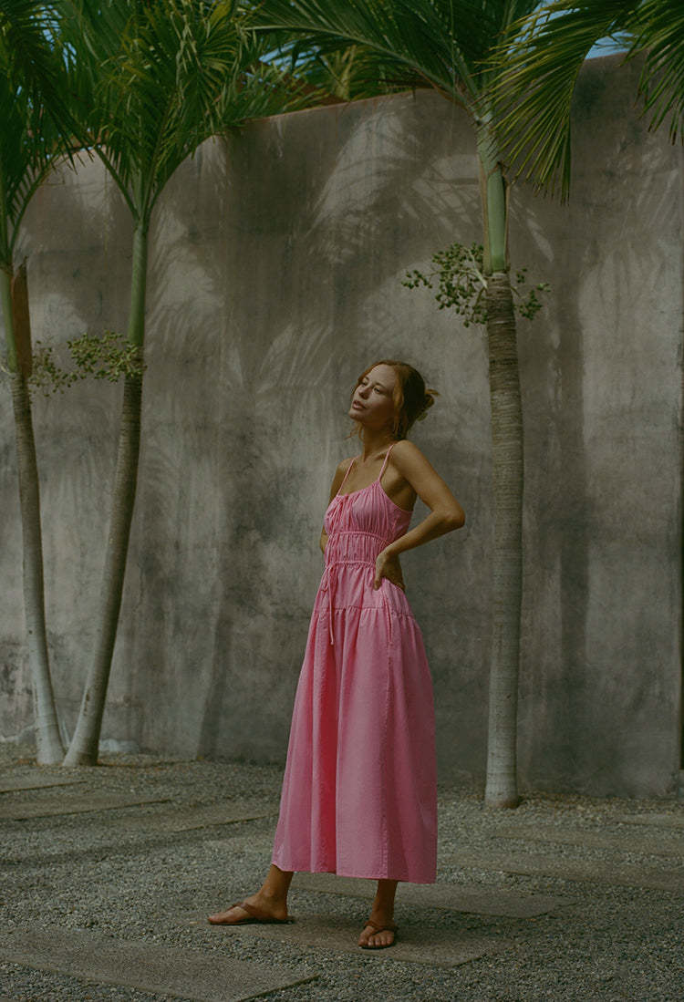 Damen luftiges Sommerkleid mit verstellbaren Trägern R&B