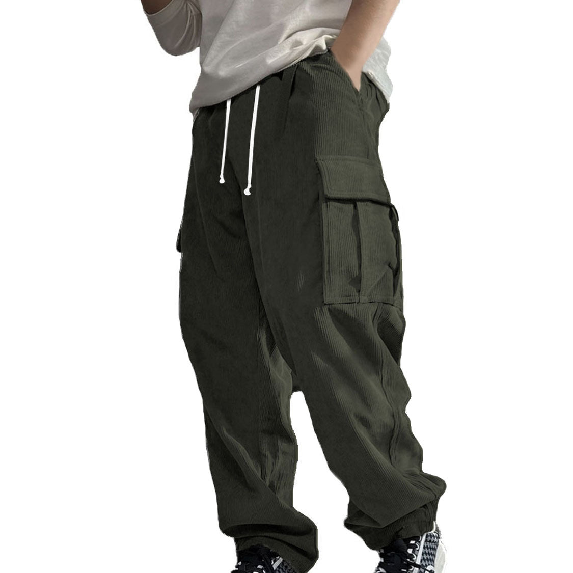 Herren Cargohose mit lockerer Passform und vielseitigen Seitentaschen R&B