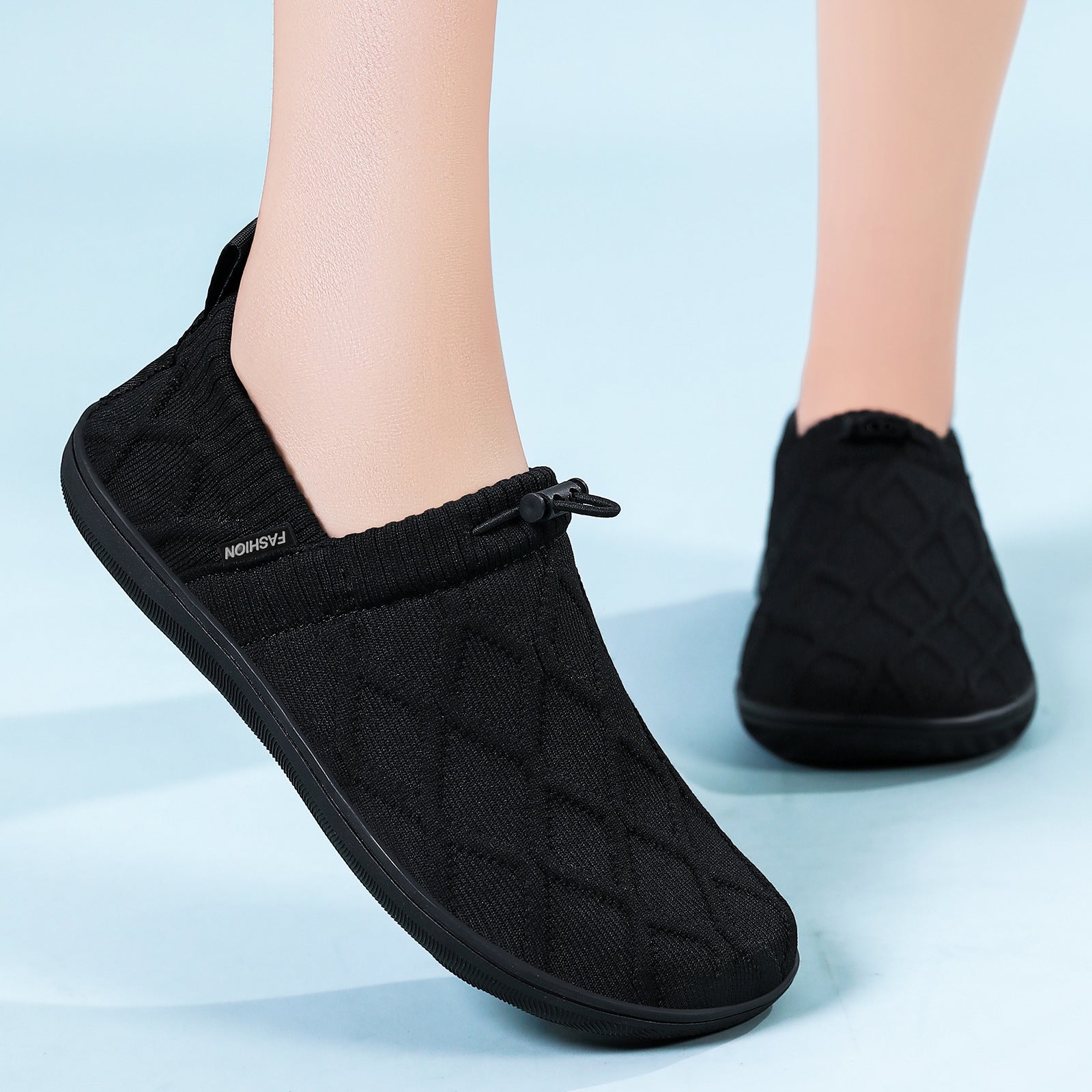 Damen Bequeme Slip-On Freizeit-Schuhe mit elastischem Einstieg und atmungsaktiver Struktur R&B