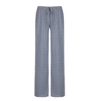 Damen Bequeme und luftige Sommerhose mit Streifenmuster und elastischem Bund R&B