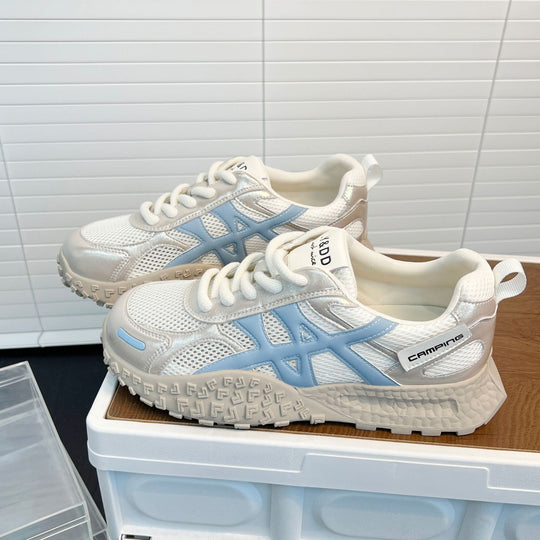 Damen Sportliche Sneakers mit atmungsaktiver Mesh-Oberfläche und rutschfester Sohle R&B