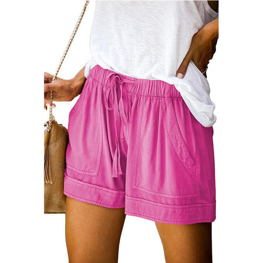 Damen Bequeme Sommer-Shorts mit elastischem Bund und praktischen Taschen R&B