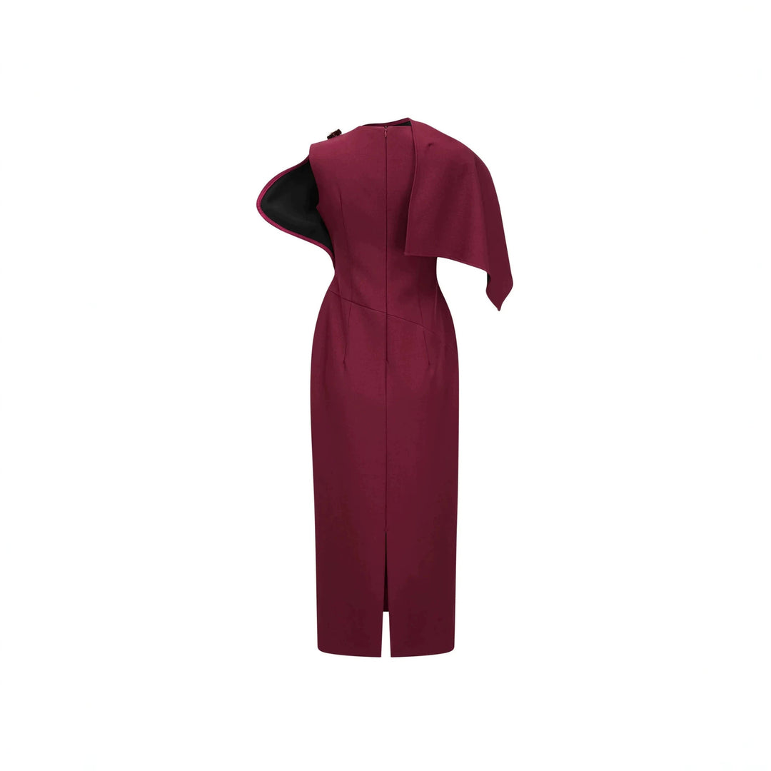 Damen Elegantes Abendkleid mit schulterfreiem Design und raffinierten Drapierungen R&B