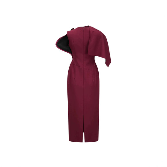 Damen Elegantes Abendkleid mit schulterfreiem Design und raffinierten Drapierungen R&B