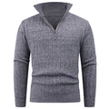 Herren Strickpullover mit modernem Zipper und strukturiertem Design