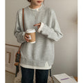 R&B | Grauer und Weißer Oversized Pullover