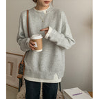 R&B | Grauer und Weißer Oversized Pullover