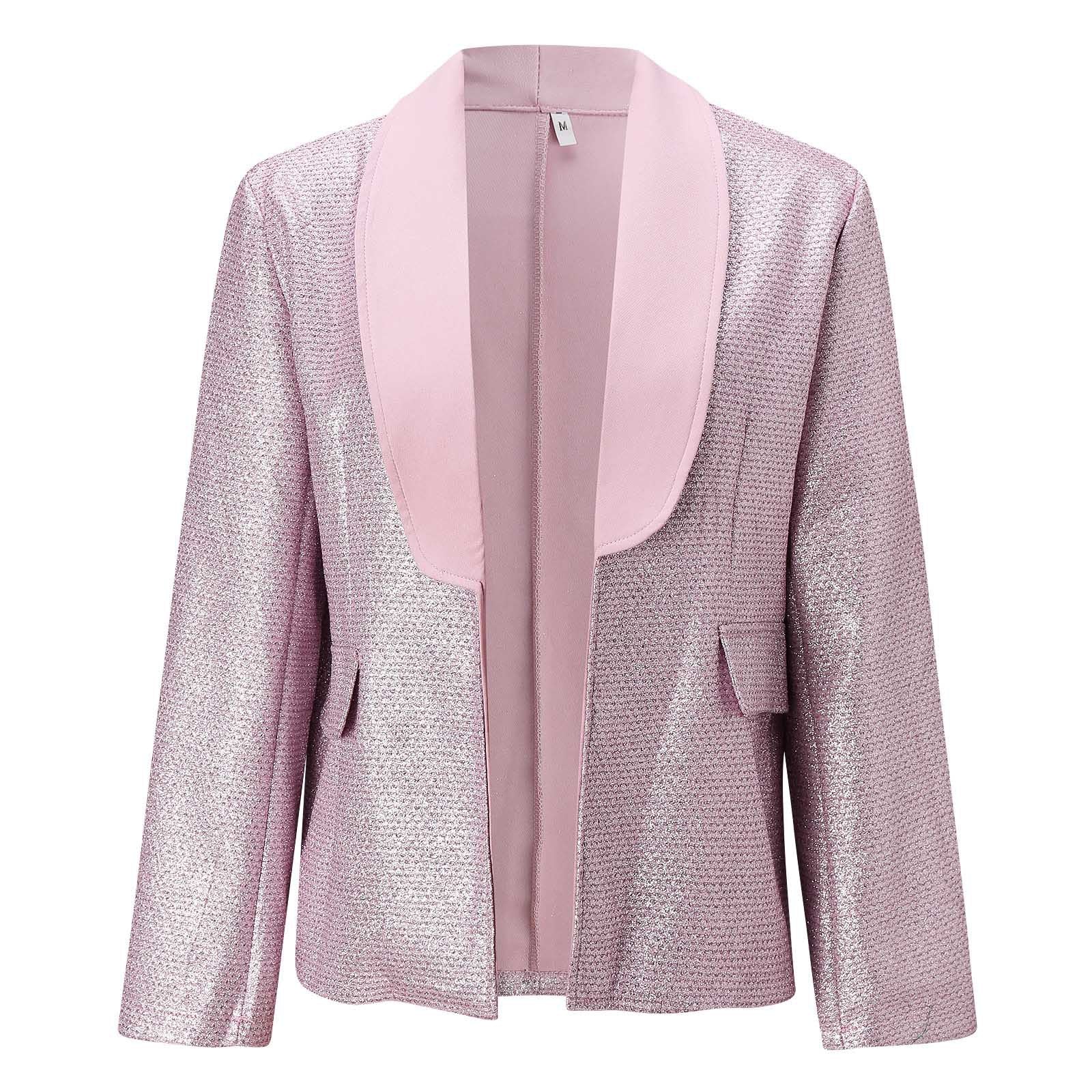 Damen glitzernder Blazer mit luxuriösen Details R&B