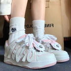Damen Sneakers mit verspieltem Tierdesign und komfortabler Sohle