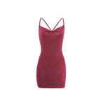 Damen figurbetontes Minikleid mit schimmerndem Sternenmuster R&B