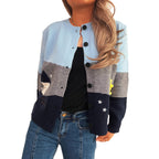 Damen Strickjacke mit festlichem Motiv und Knopfdetails R&B