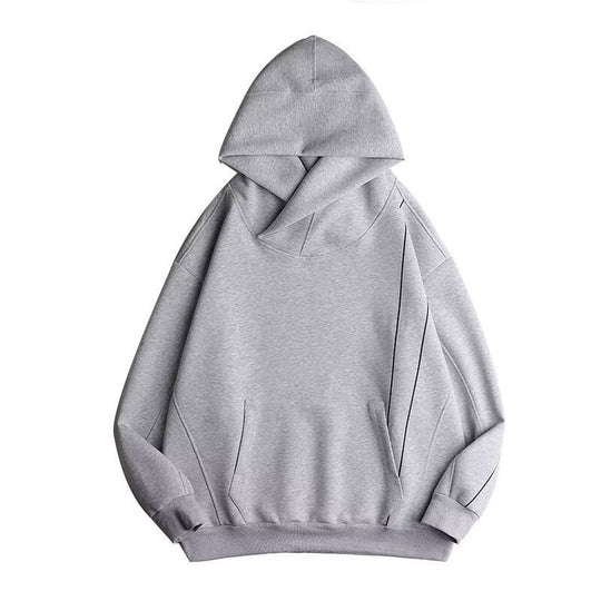 Herren futuristischer Hoodie mit hohem Kragen und praktischen Taschen R&B