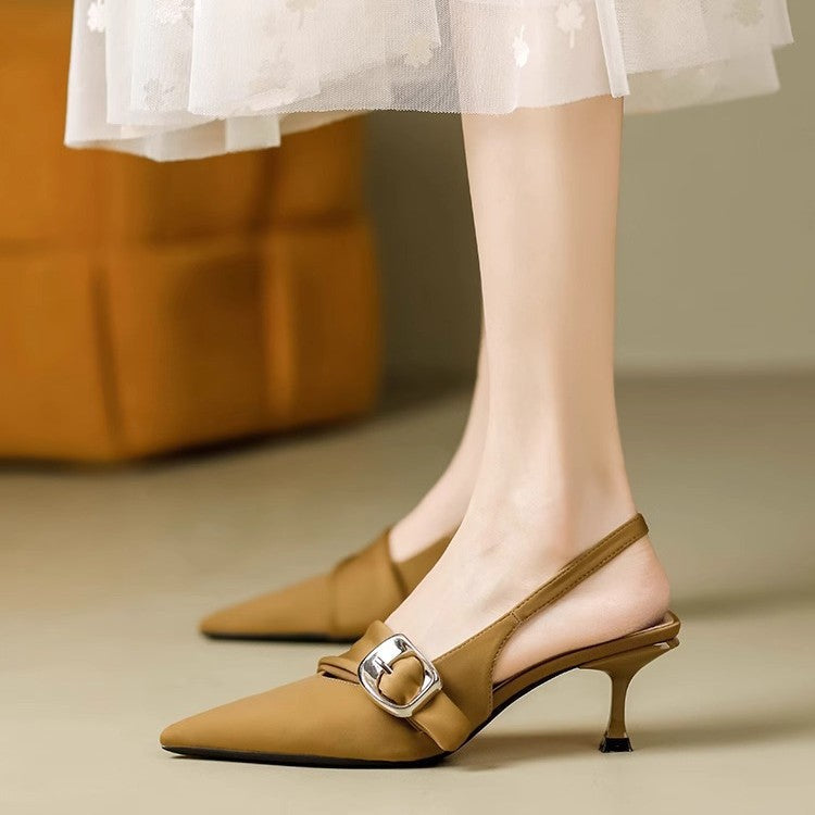 Damen Schlanke Slingback Pumps mit elegantem Riemen R&B