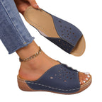 Damen Komfortable Zehentrenner-Sandalen mit floralem Design und ergonomischem Fußbett R&B