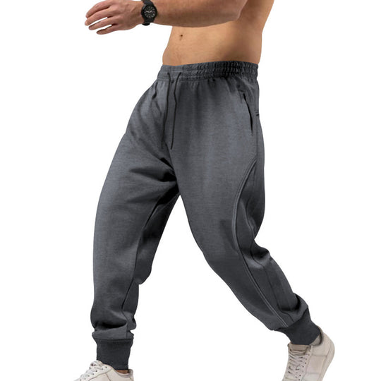 Herren sportliche Sweatpants mit seitlichen Reißverschlusstaschen und elastischem Bund R&B