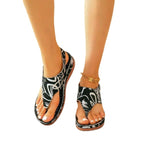 Damen modische Zehentrenner-Sandaletten mit elegantem Riemendesign und rutschfester Sohle R&B