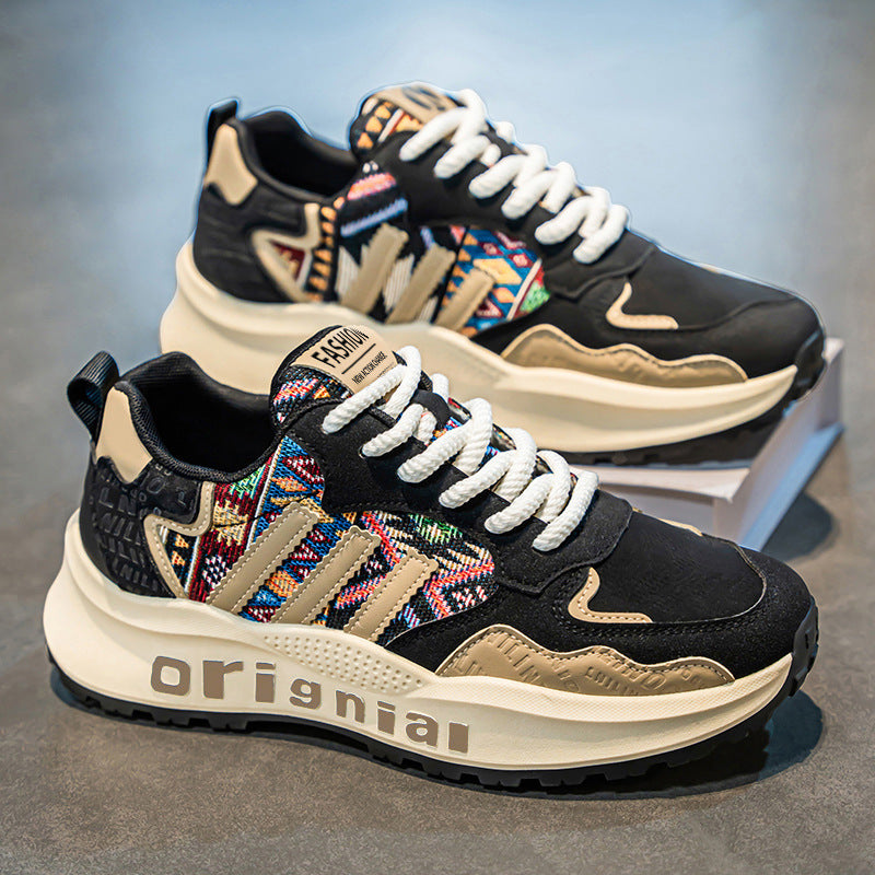 Damen Modische Sneakers mit einzigartigem Ethno-Design und stabiler Struktur R&B