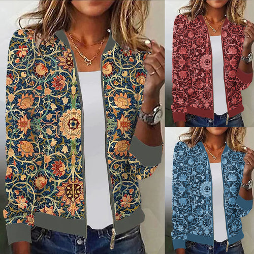 Damen Blousonjacke mit floralem Muster R&B