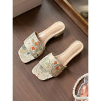 Damen Kunstvoll bestickte Mules R&B