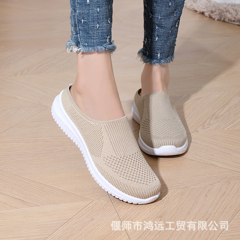 Damen bequeme und atmungsaktive Slip-On Sneaker R&B