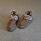 Damen Gemütliche Fell-Clogs mit weichem Innenfutter und rutschfester Sohle R&B