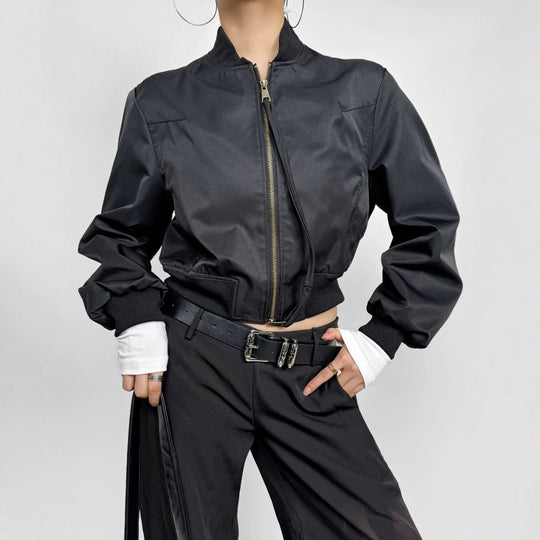 Damen modische Kurzjacke mit elastischem Bündchen R&B