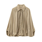 Damen elegante Bluse mit Plisseedetails R&B